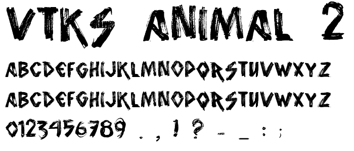 vtks animal 2 font